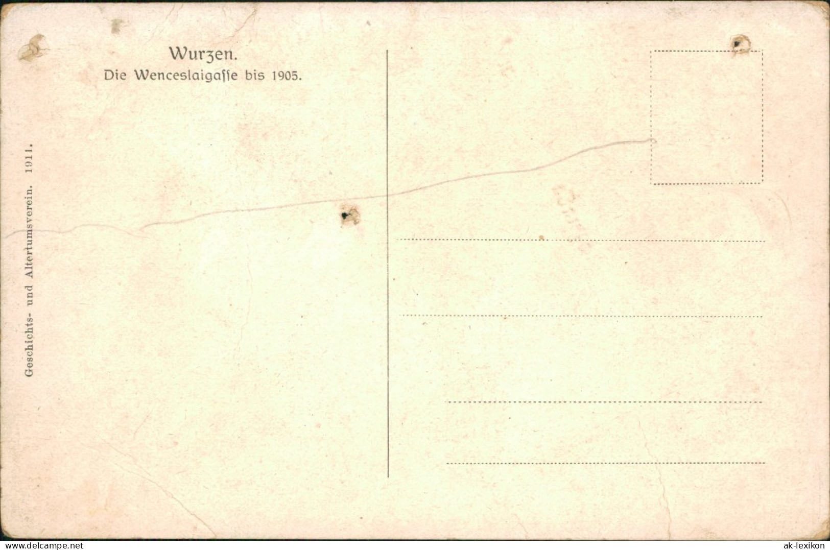 Ansichtskarte Wurzen Wenceslaigasse Bis 1905 - Künstlerkarte 1911  - Wurzen