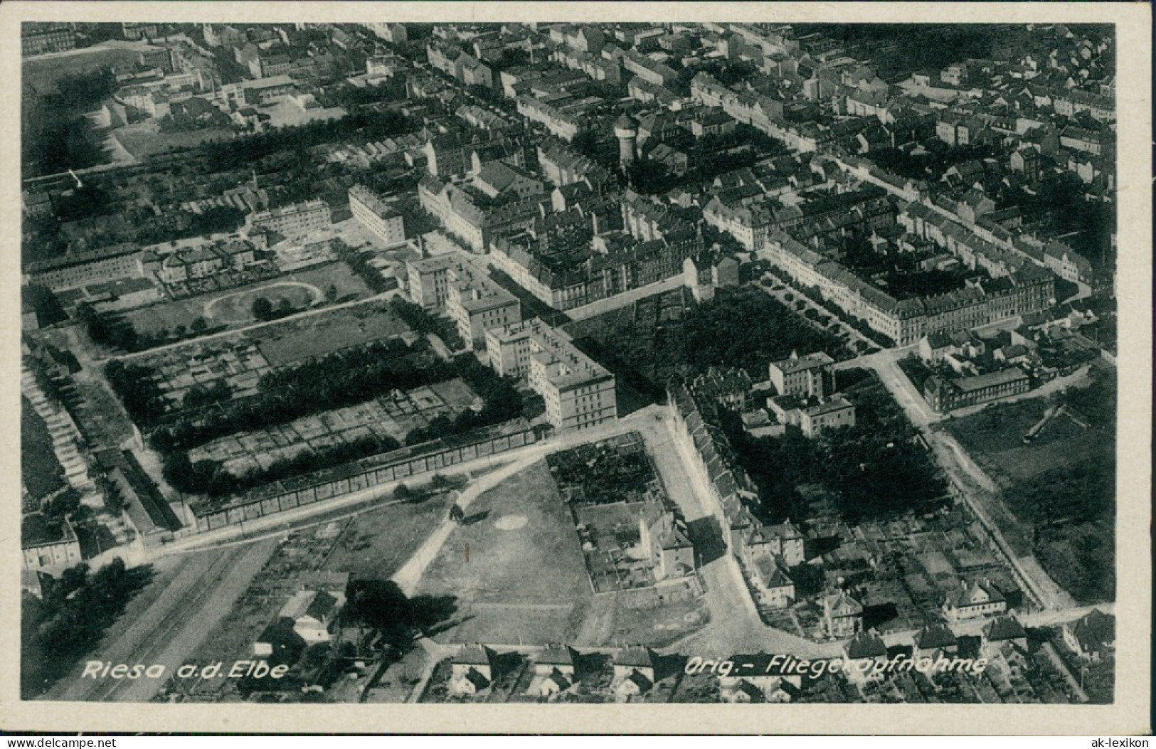 Ansichtskarte Riesa Luftbild Aus Großer Höhe 1940  - Riesa