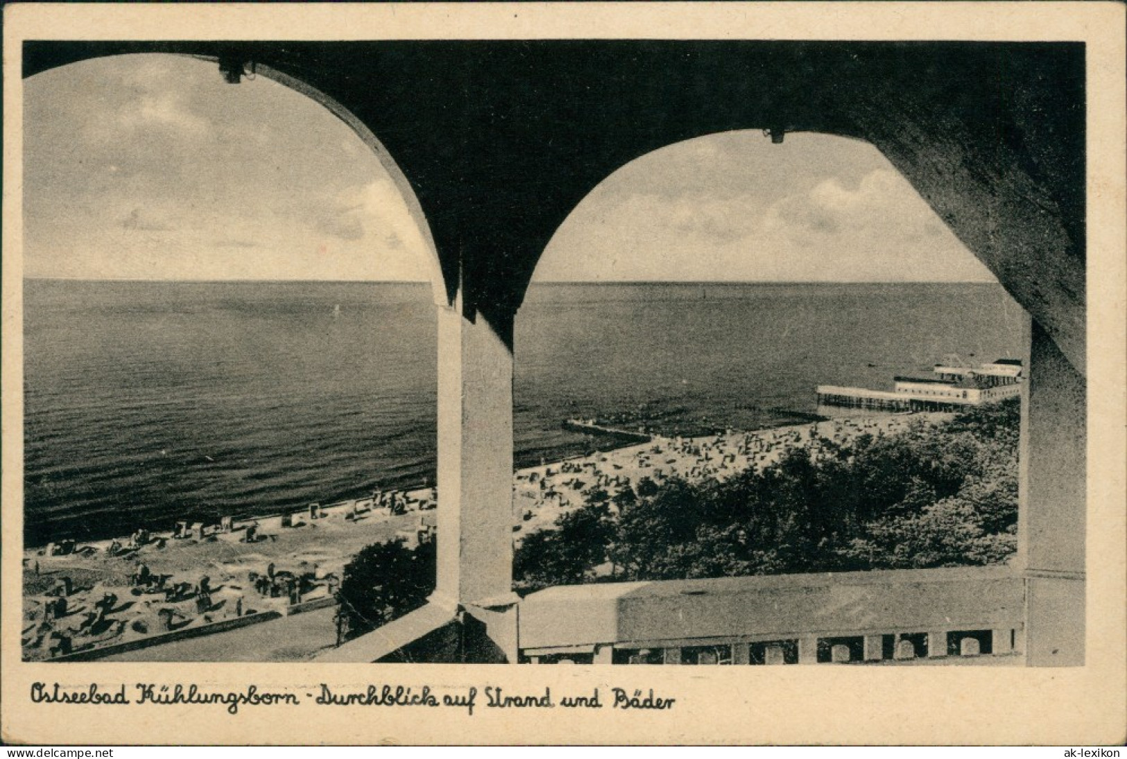 Ansichtskarte Kühlungsborn Durchblick Vom Pavillon - Strand 1939  - Kühlungsborn