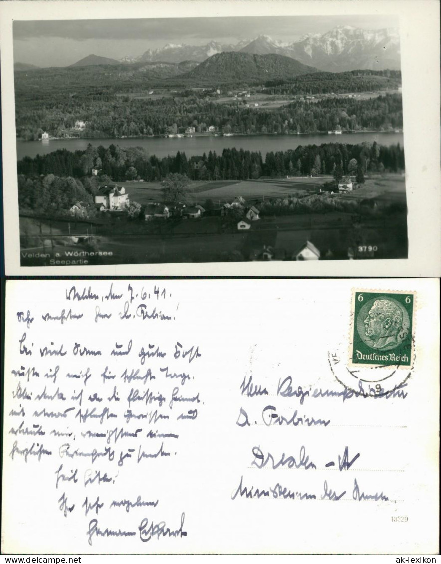 Velden Am Wörther See Vrba Na Koroškem Seepartie Blick Von Oben 1941 - Sonstige & Ohne Zuordnung