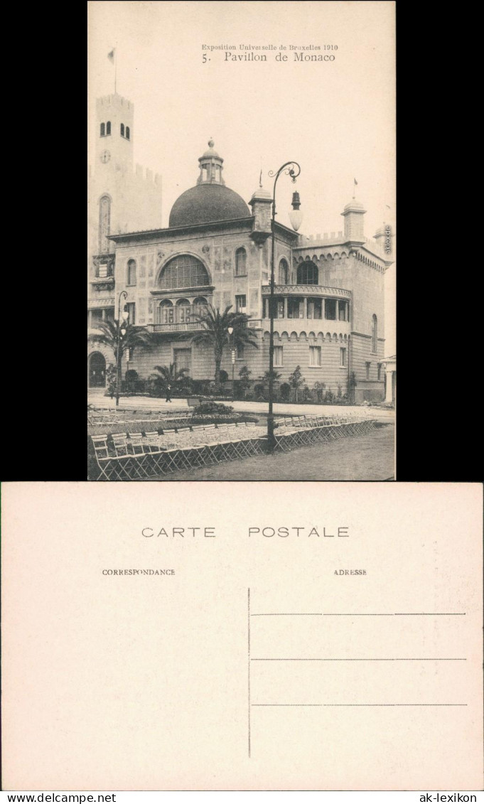 Postkaart Brüssel Bruxelles Pavillon De Monaco - EXPO 1910  - Other & Unclassified