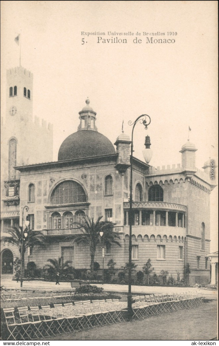 Postkaart Brüssel Bruxelles Pavillon De Monaco - EXPO 1910  - Other & Unclassified