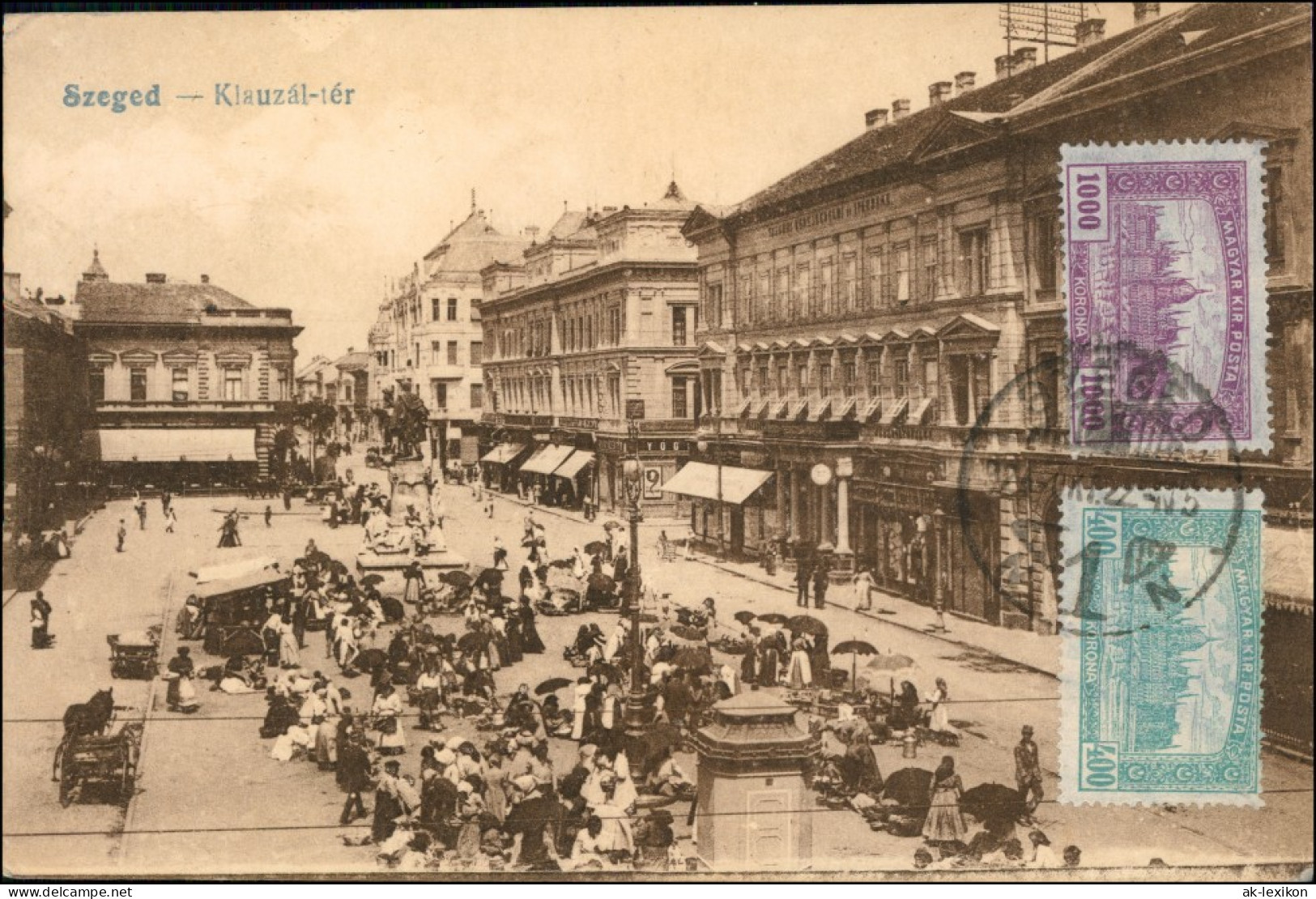 Postcard Szegedin Segedin | Seghedin | Сегедин Klauzal Ter 1924  - Hongrie