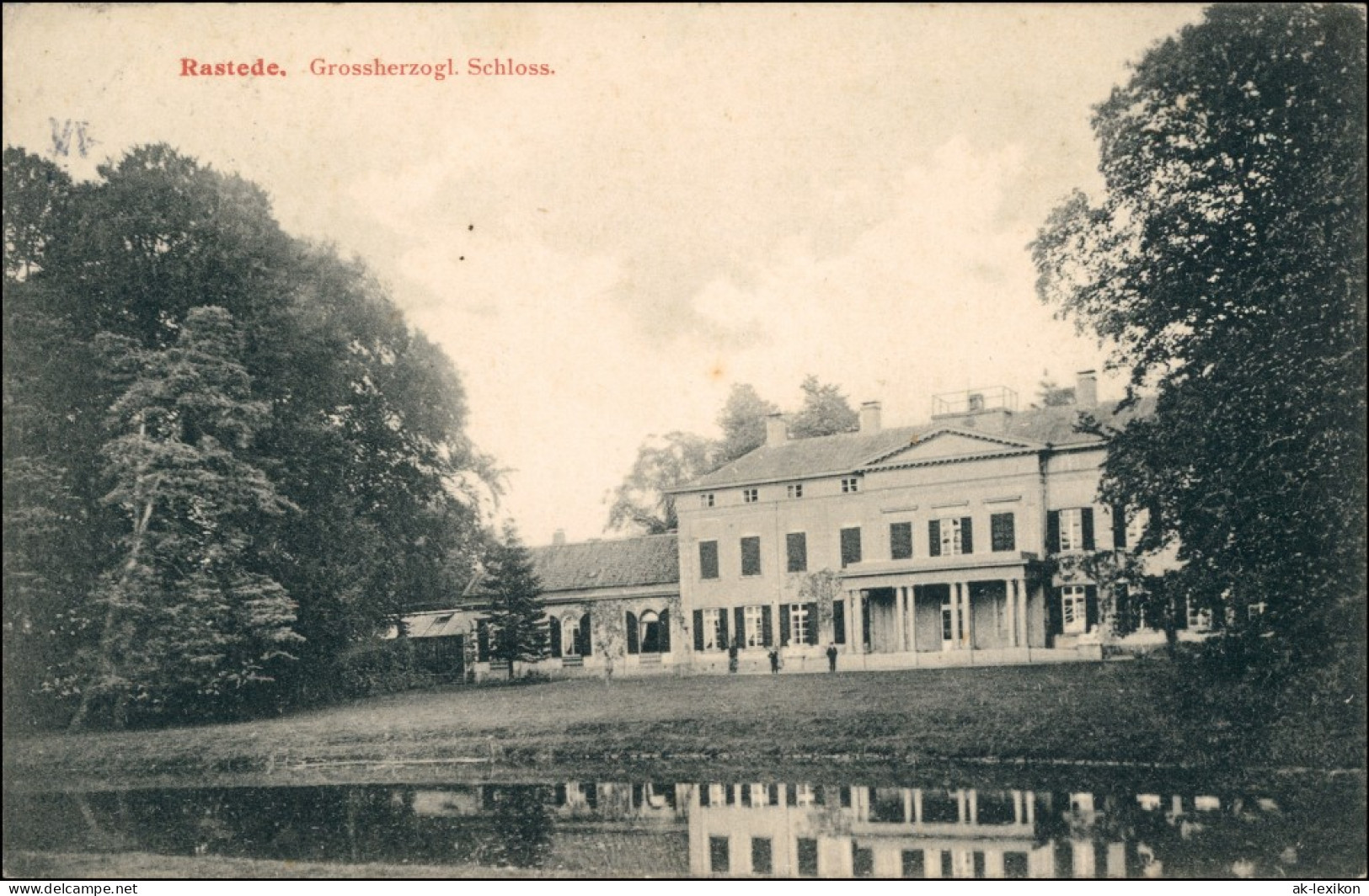 Ansichtskarte Rastede Partie Am Großherzoglichen Schloß 1908  - Rastede