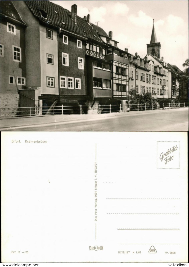 Ansichtskarte Erfurt Krämerbrücke 1969 - Erfurt