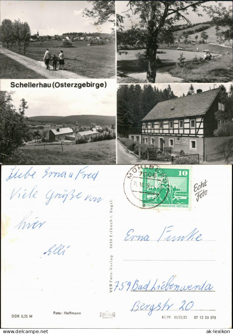 Schellerhau-Altenberg (Erzgebirge) Teilansicht, Parkanlage, Gasthaus 1979 - Schellerhau