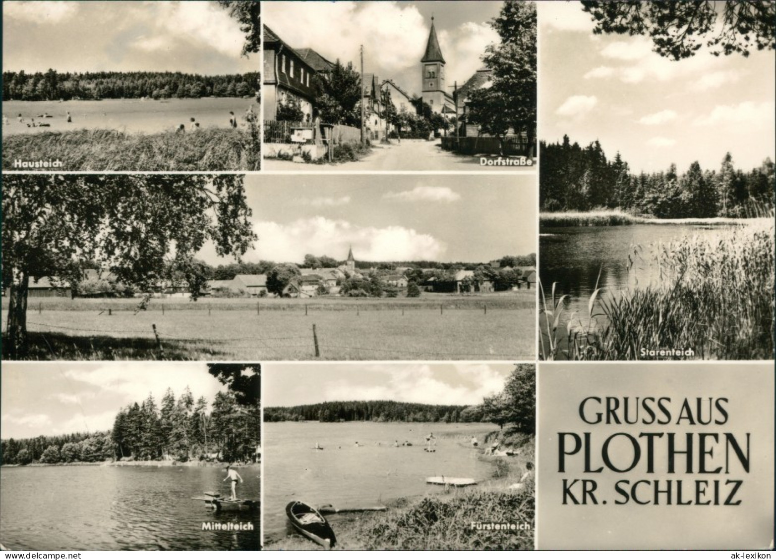 Ansichtskarte Plothen Hausteich, Dorfstraße, Fürstenteich 1971 - Autres & Non Classés