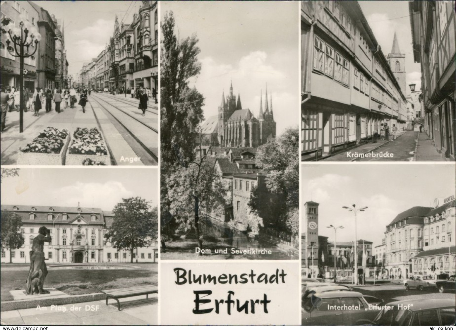 Ansichtskarte Erfurt Anger, Dom, Krämerbrücke, Interhotel 1978 - Erfurt