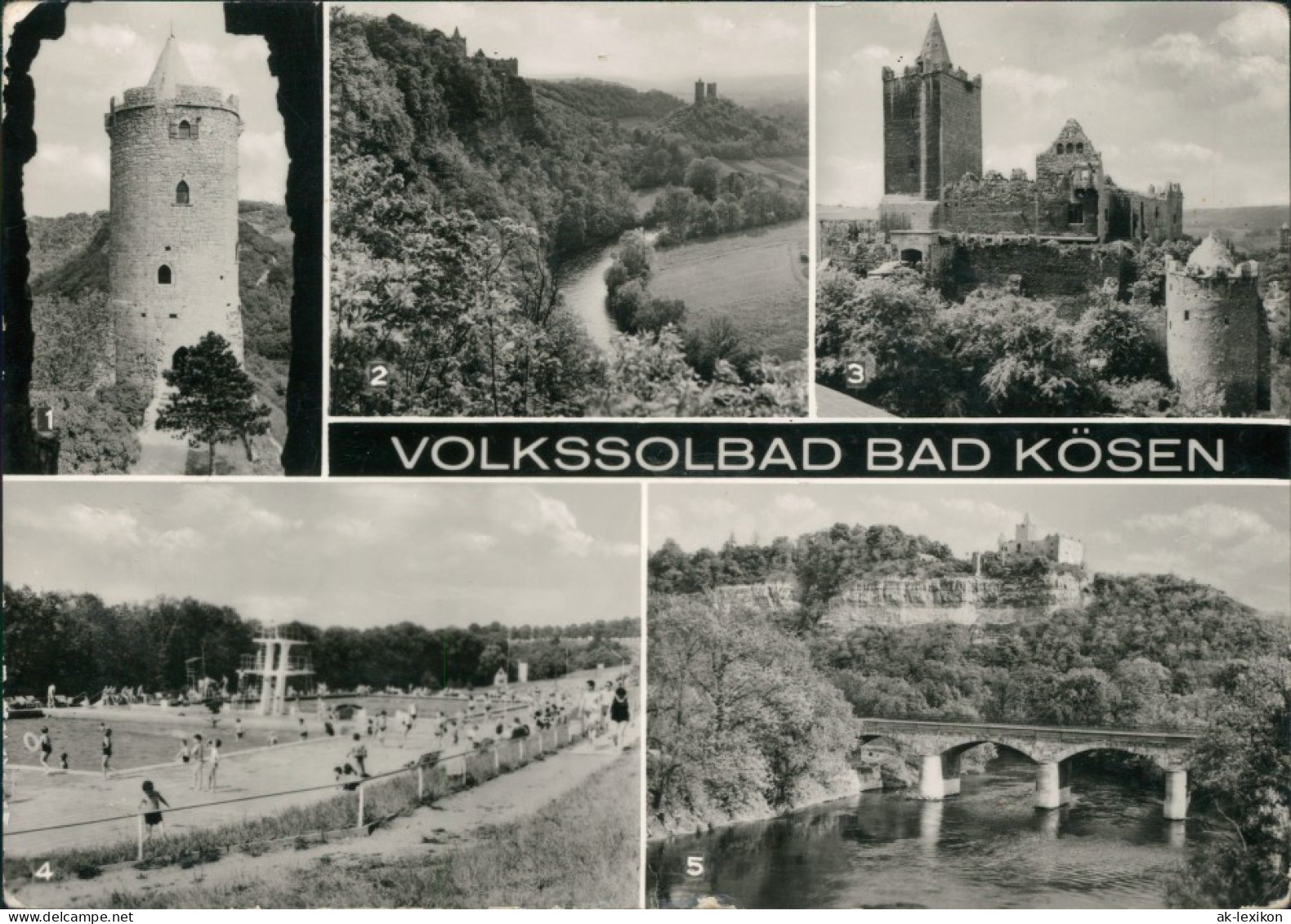 Ansichtskarte Bad Kösen Burg Saaleck, Rudelsburg, Schwimmbad Der Jugend G1979 - Otros & Sin Clasificación