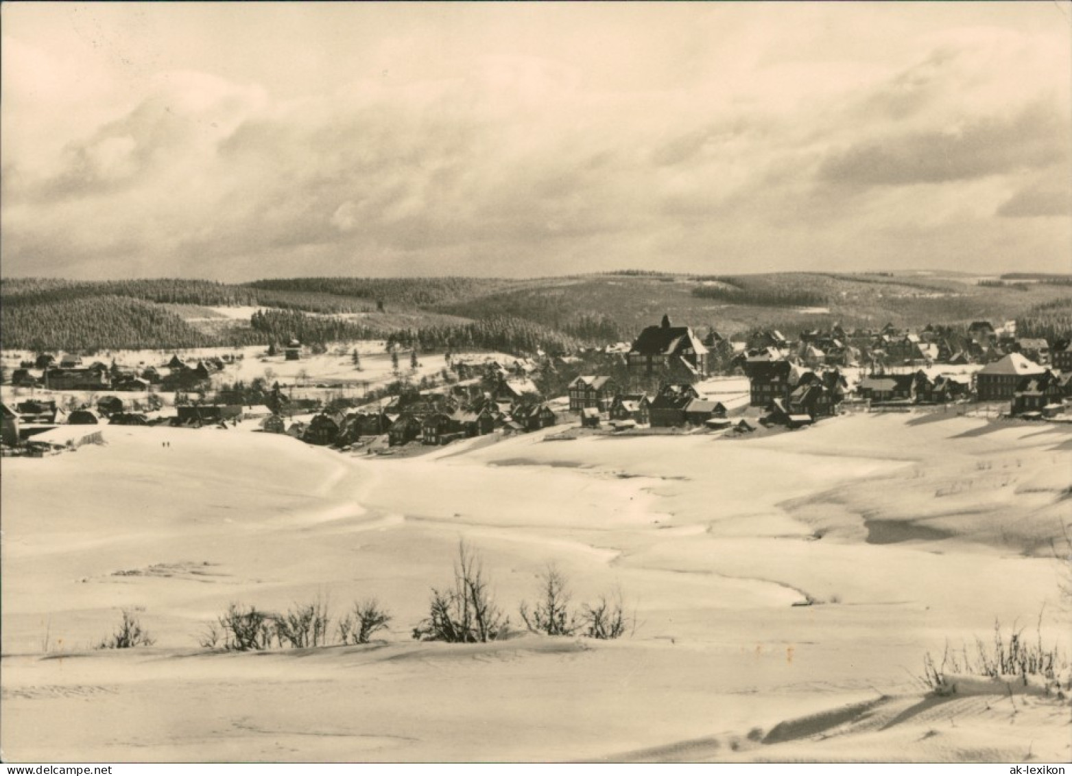 Ansichtskarte Schmiedefeld (Rennsteig) Blick Auf Den Ort Im Winter 1967 - Schmiedefeld