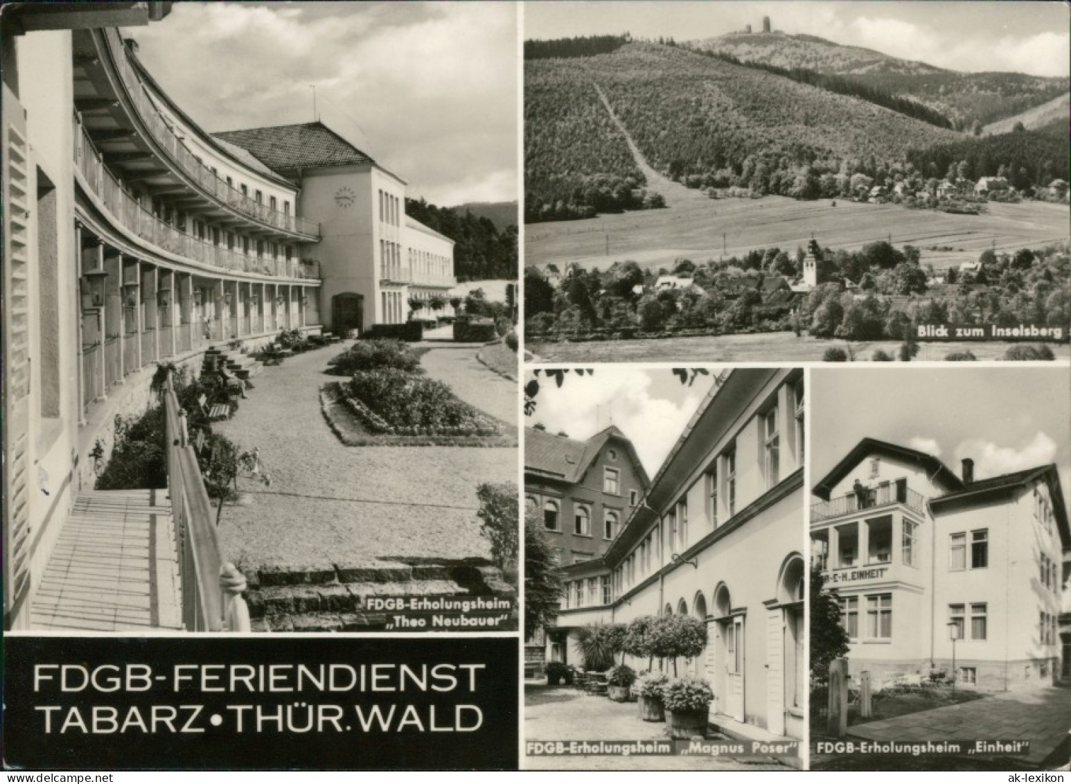 Ansichtskarte Tabarz/Thüringer Wald Erholungsheime Und Inselsberg 1974 - Tabarz