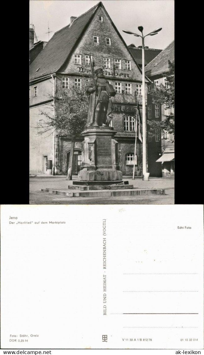 Ansichtskarte Jena Der "Hahnfried" Auf Dem Marktplatz 1978 - Jena