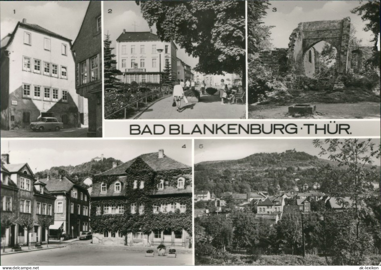 Bad Blankenburg Gedenkstätte, Erholungsheim, Burgruine Greifenstein, Markt 1985 - Bad Blankenburg