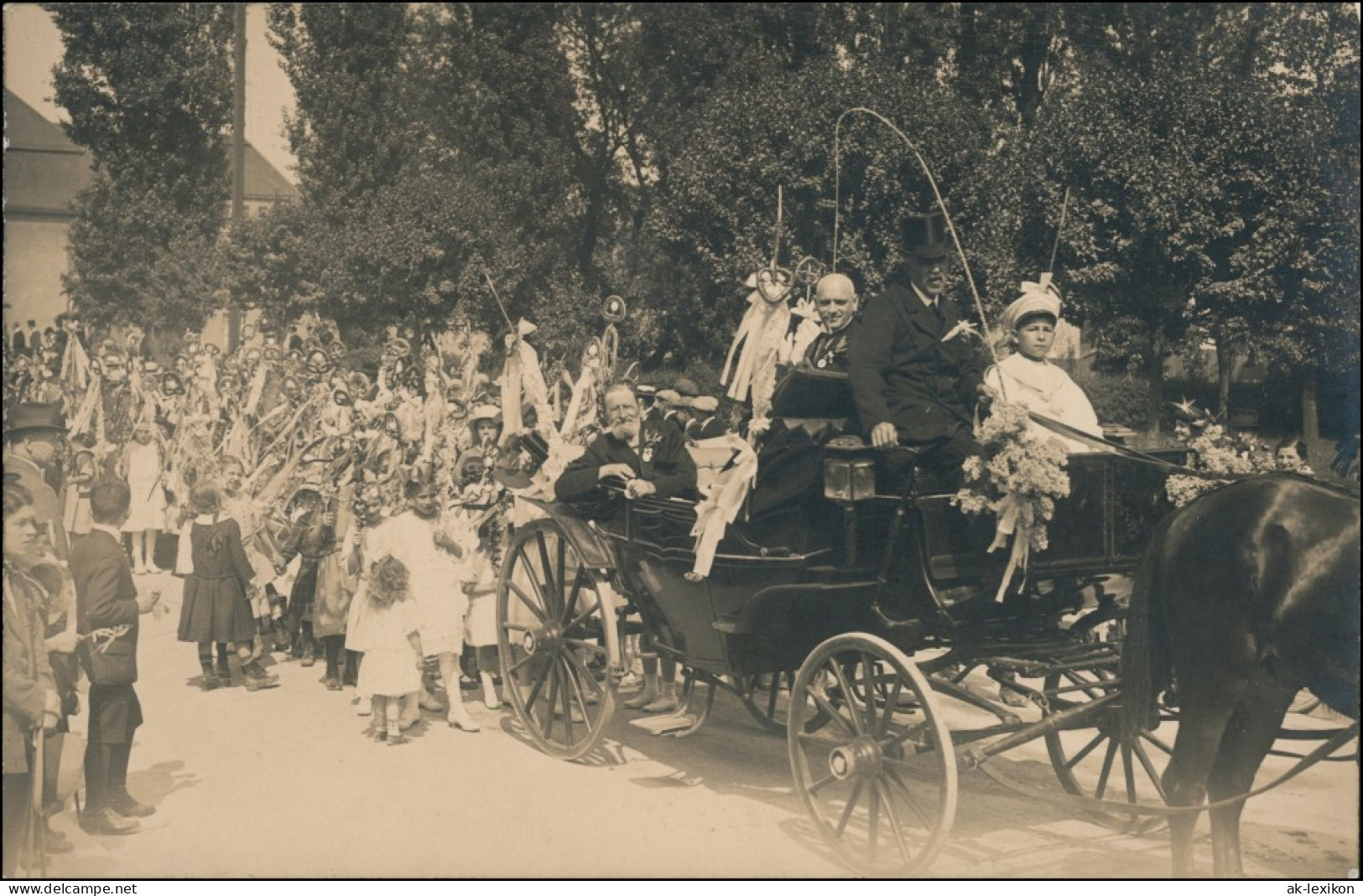 Ansichtskarte Bruchsal Festumzug - Kutsche, Kinder 1922  - Bruchsal