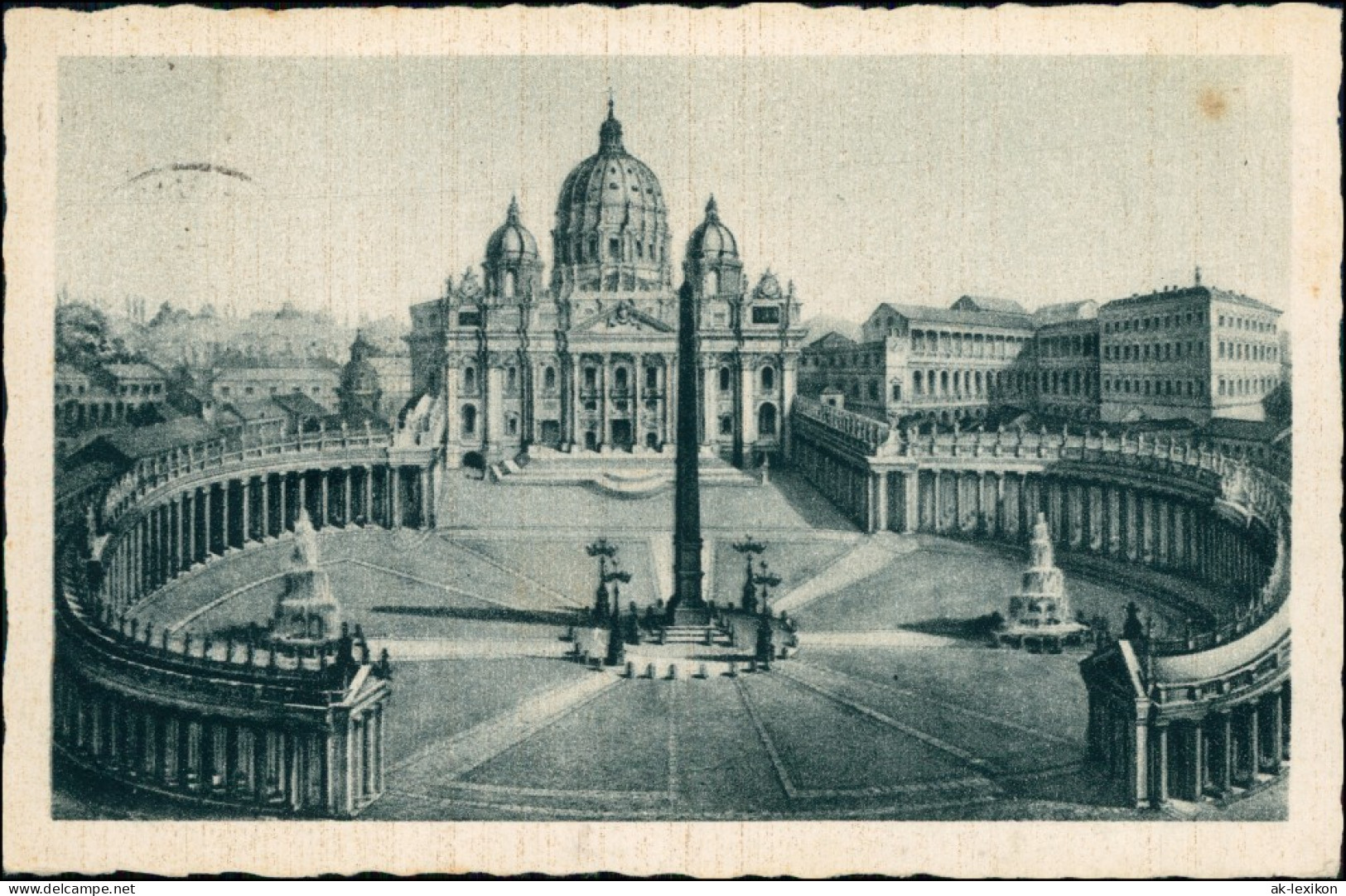 Postcard Vatikanstadt Rom Piazza E Basilica Di San Pietro 1930 - Vatican