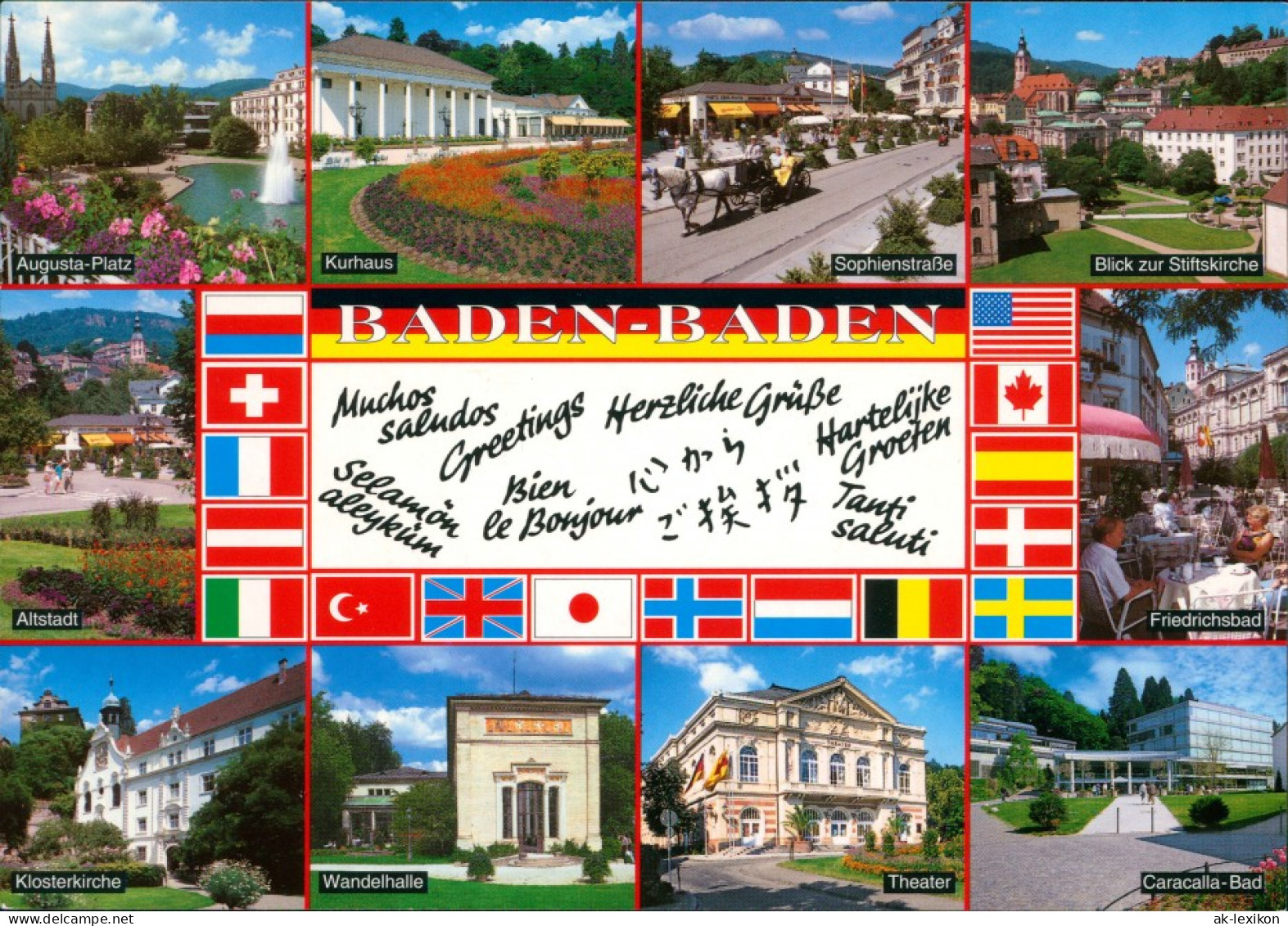 Baden-Baden Kurhaus, Stiftskirche, Altstadt,  Wandelhalle, Theater 1995 - Baden-Baden