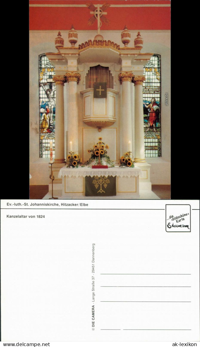 Ansichtskarte Hitzacker (Elbe) St. Johanniskirche - Kanzelaltar 1995 - Hitzacker