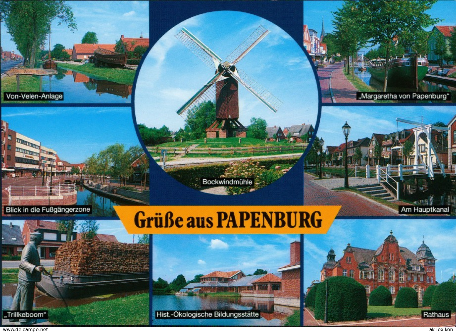 Papenburg (Ems) Bockwindmühle, Hist.-Ökologische Bildungsstätte, Fähre 1995 - Papenburg