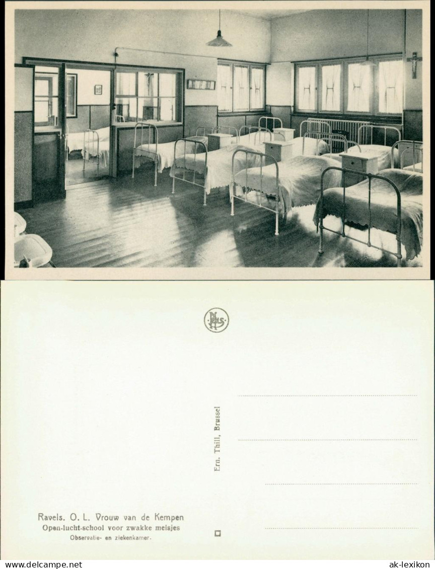 Postkaart Ravels Open-lucht-school - Schlafsaal 1929  - Autres & Non Classés