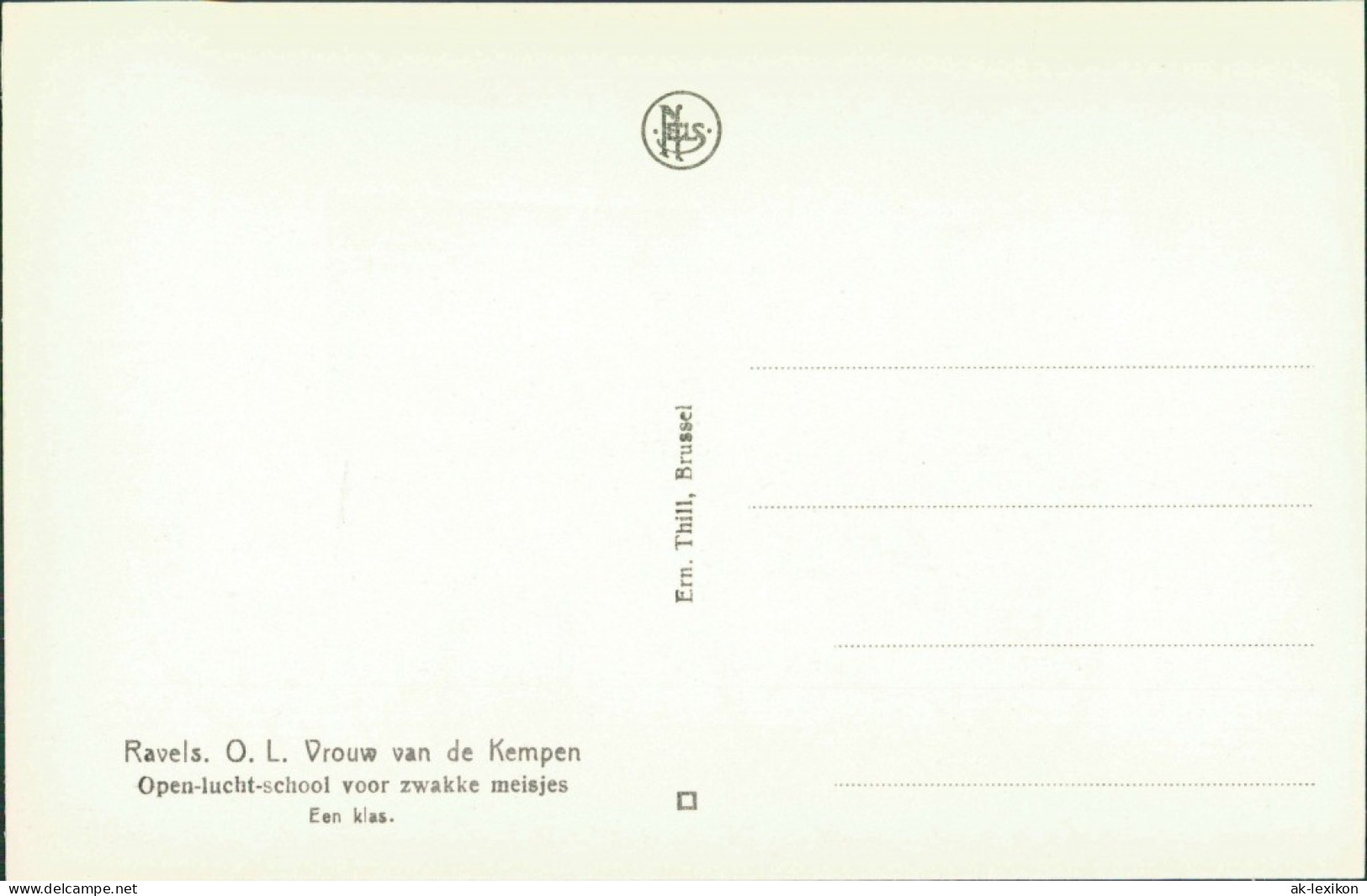 Postkaart Ravels Open-lucht-school - Unterricht 1929  - Autres & Non Classés