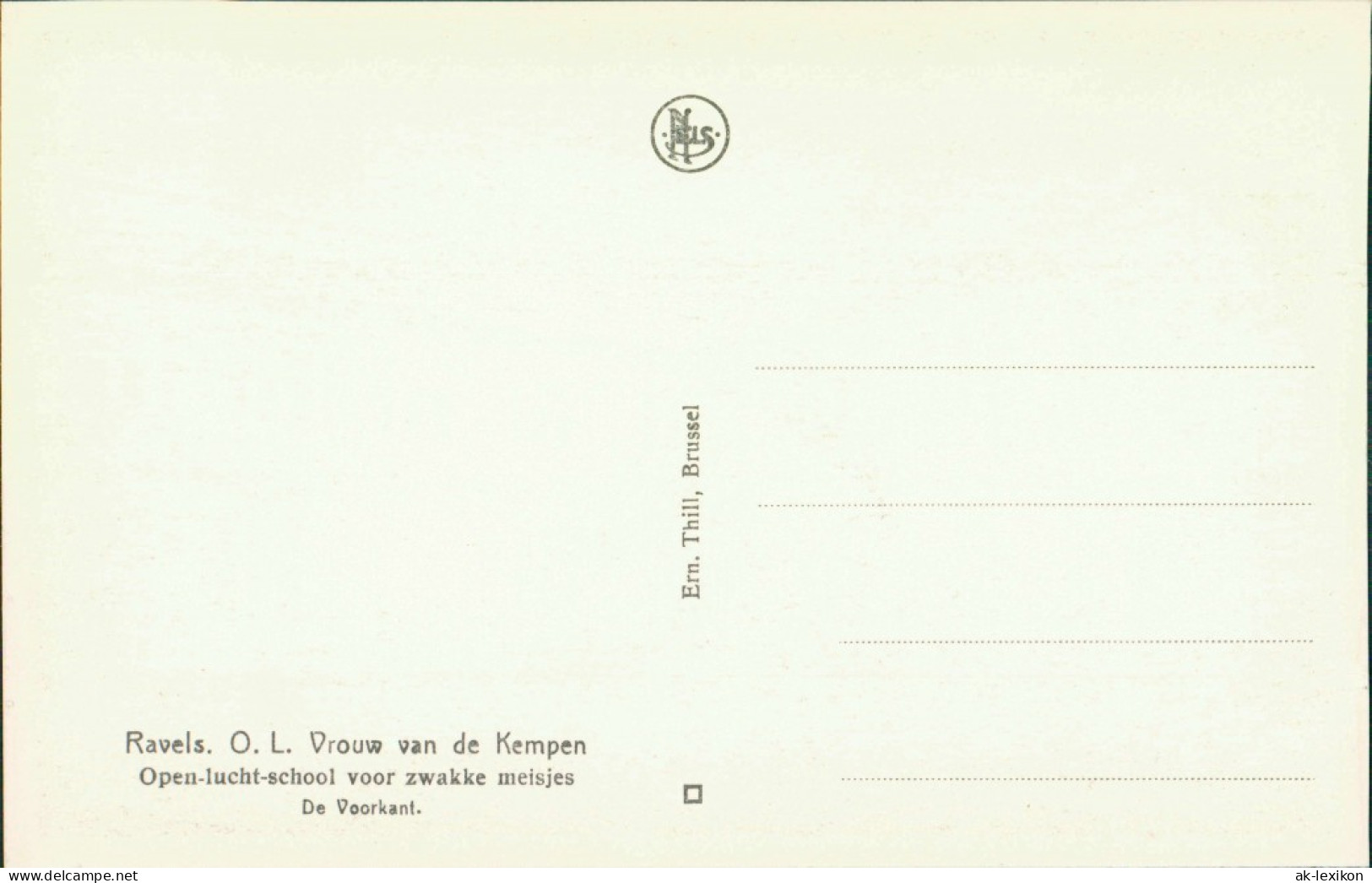 Postkaart Ravels Open-lucht-school - Straße 1929  - Other & Unclassified