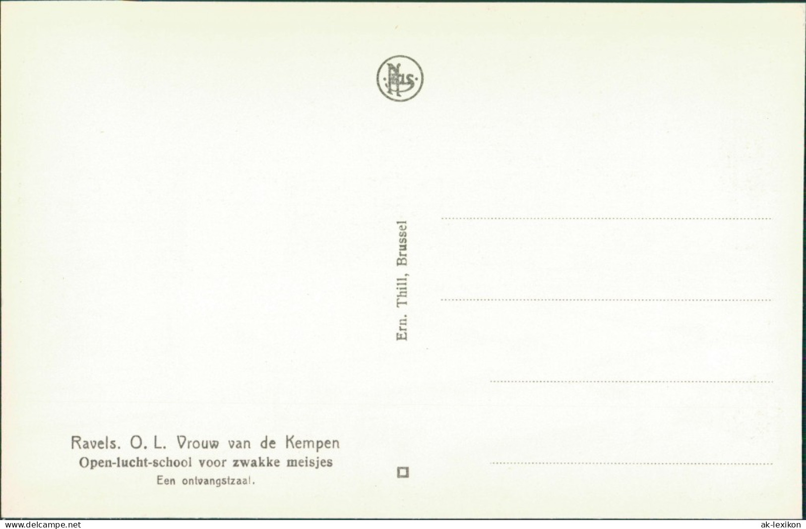 Postkaart Ravels Open-lucht-school - Lehrer 1929  - Other & Unclassified