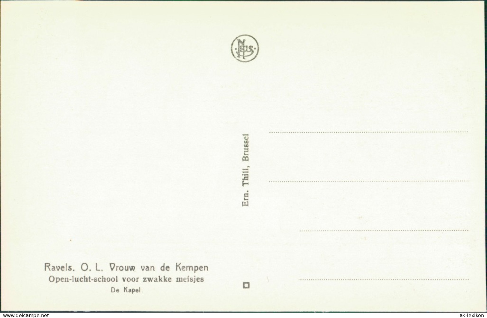 Postkaart Ravels Open-lucht-school - Kirche 1929  - Autres & Non Classés