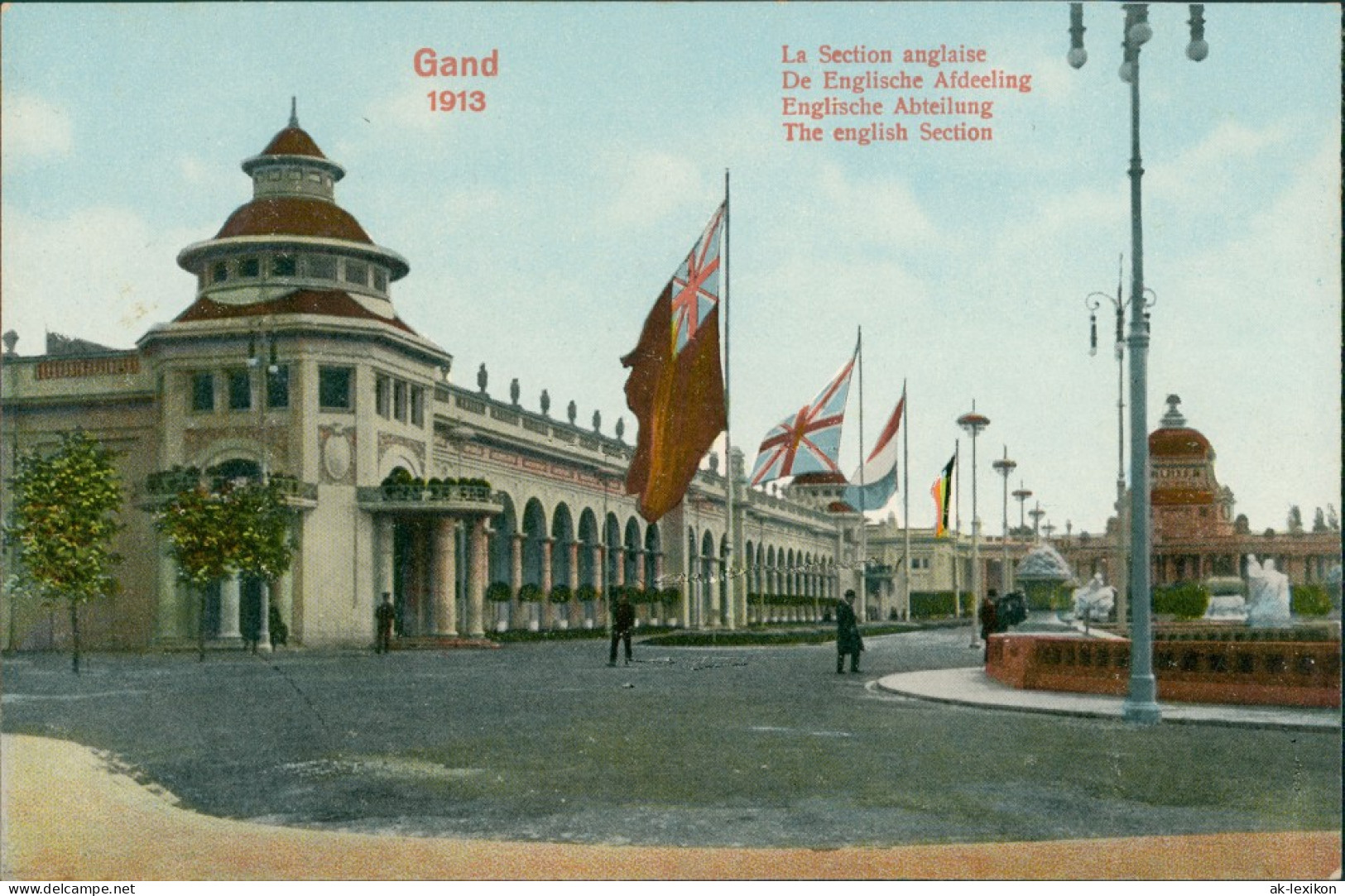 Postkaart Gent Ghent (Gand) La Section Anglaise - Expo 1913  - Autres & Non Classés