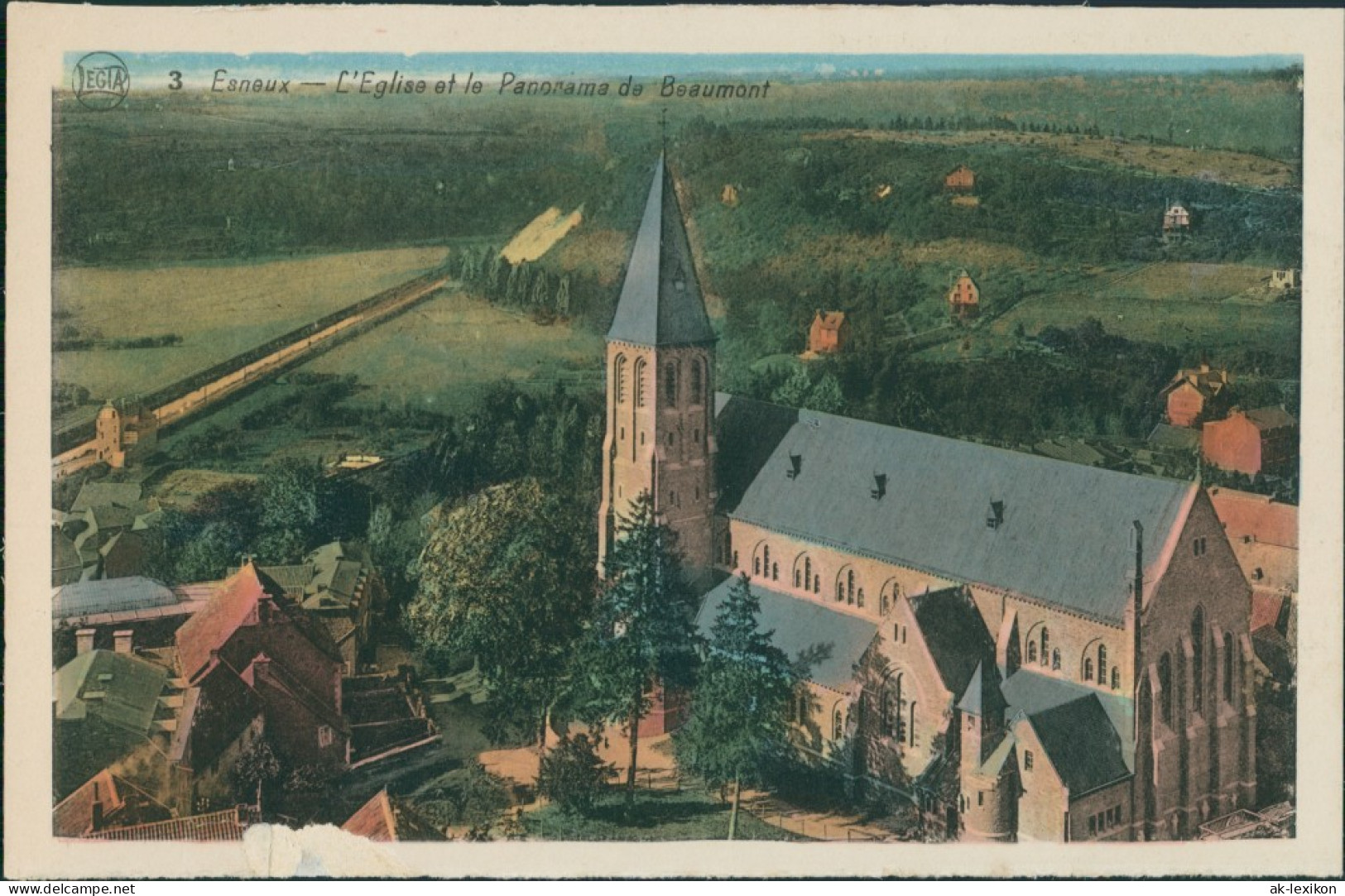 Postkaart Esneux Esneu Panorama Mit Kirche 1926  - Other & Unclassified