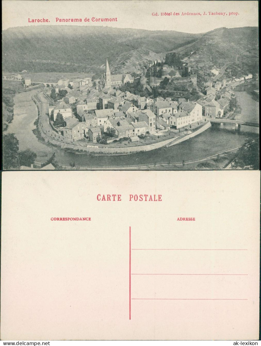 Postkaart La Roche-en-Ardenne Panorama De Corumont 1912  - Other & Unclassified