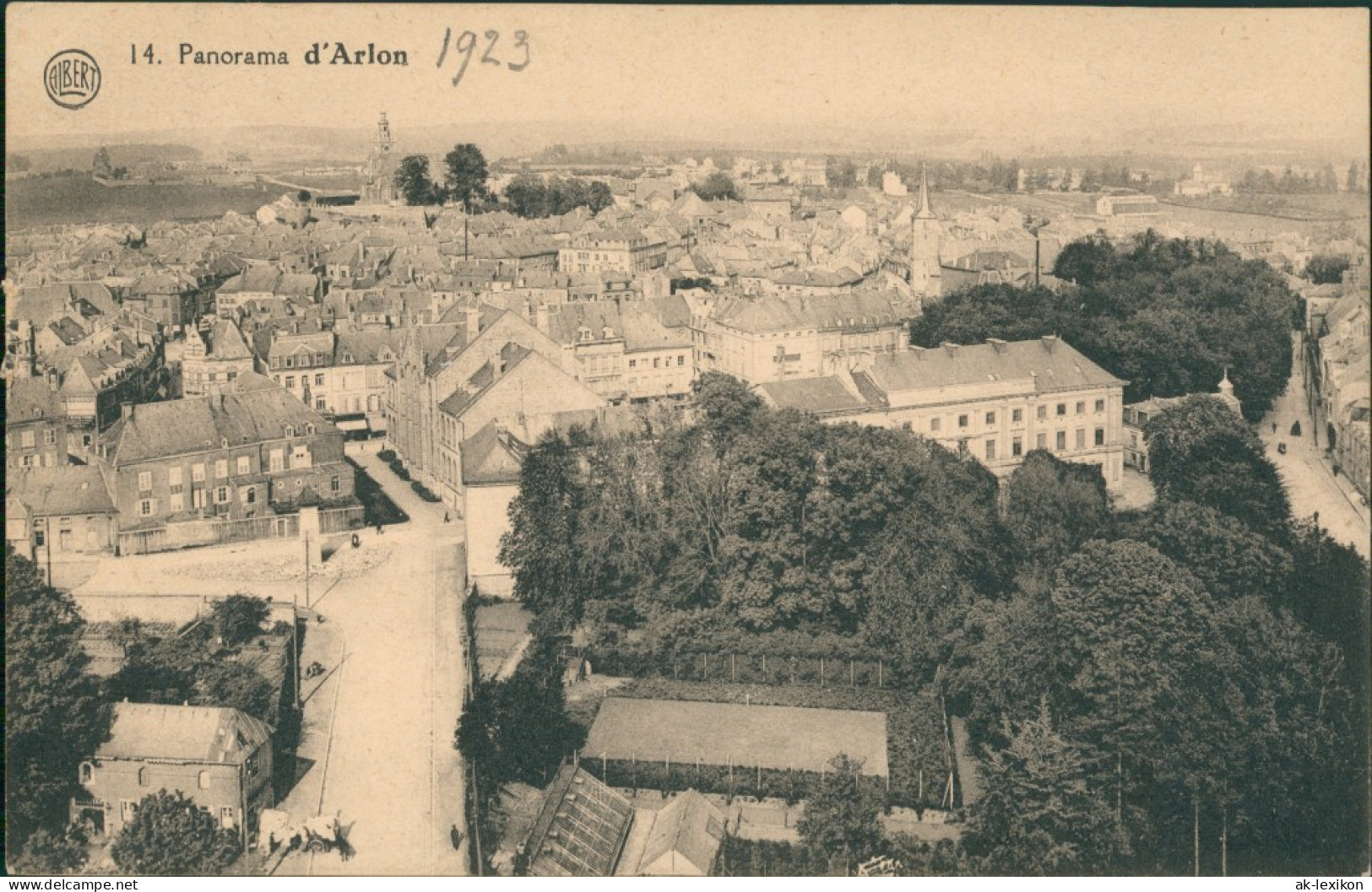 Postkaart Arlon Arlen Straßenpartie 1923  - Altri & Non Classificati