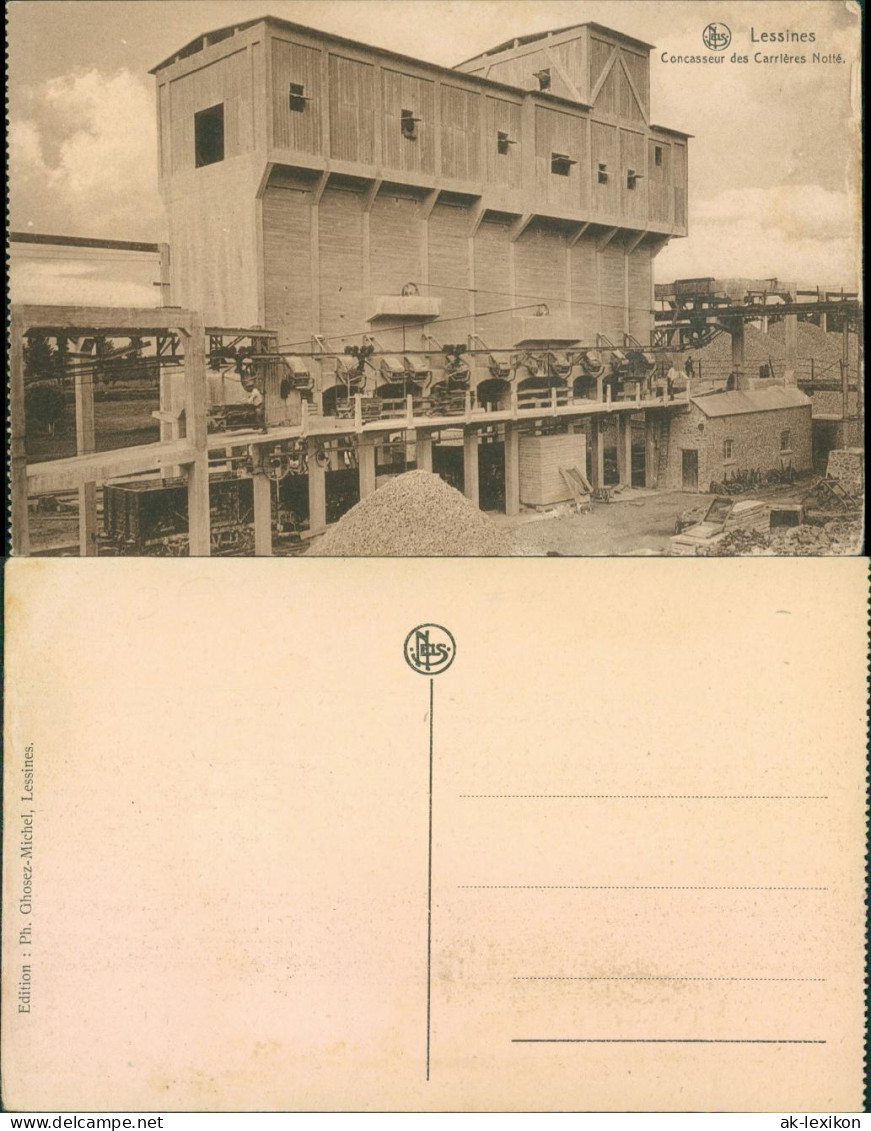 Postkaart Lessines Lessen Fabrikanalge 1913  - Other & Unclassified
