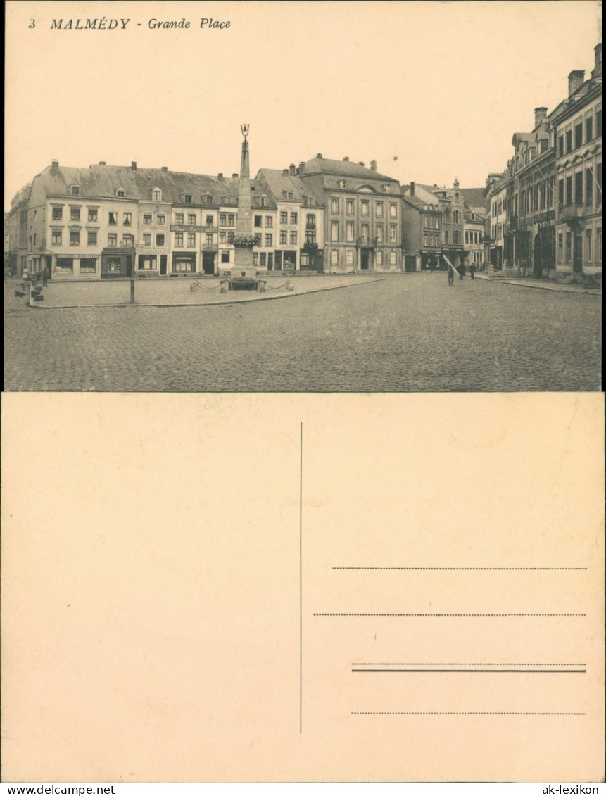 Postkaart Malmedy Malmünd | Måmdey Grande Place 1913  - Other & Unclassified