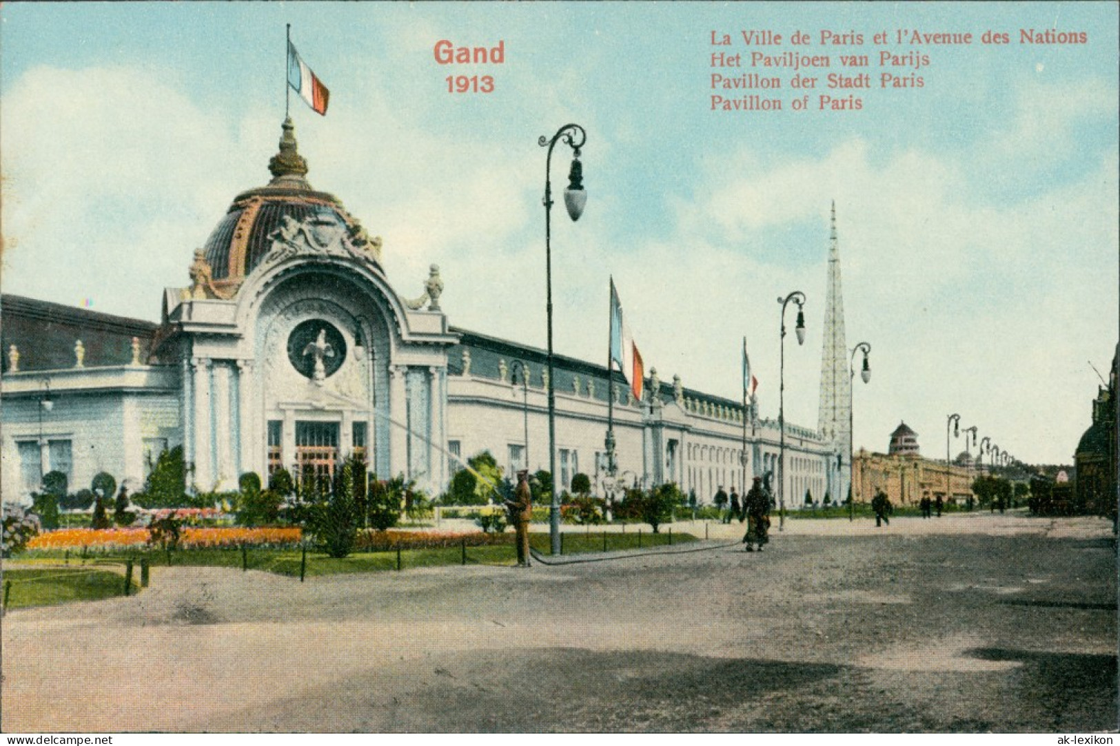 Postkaart Gent Ghent (Gand) La Ville Paris Avenue - EXPO 1913  - Sonstige & Ohne Zuordnung