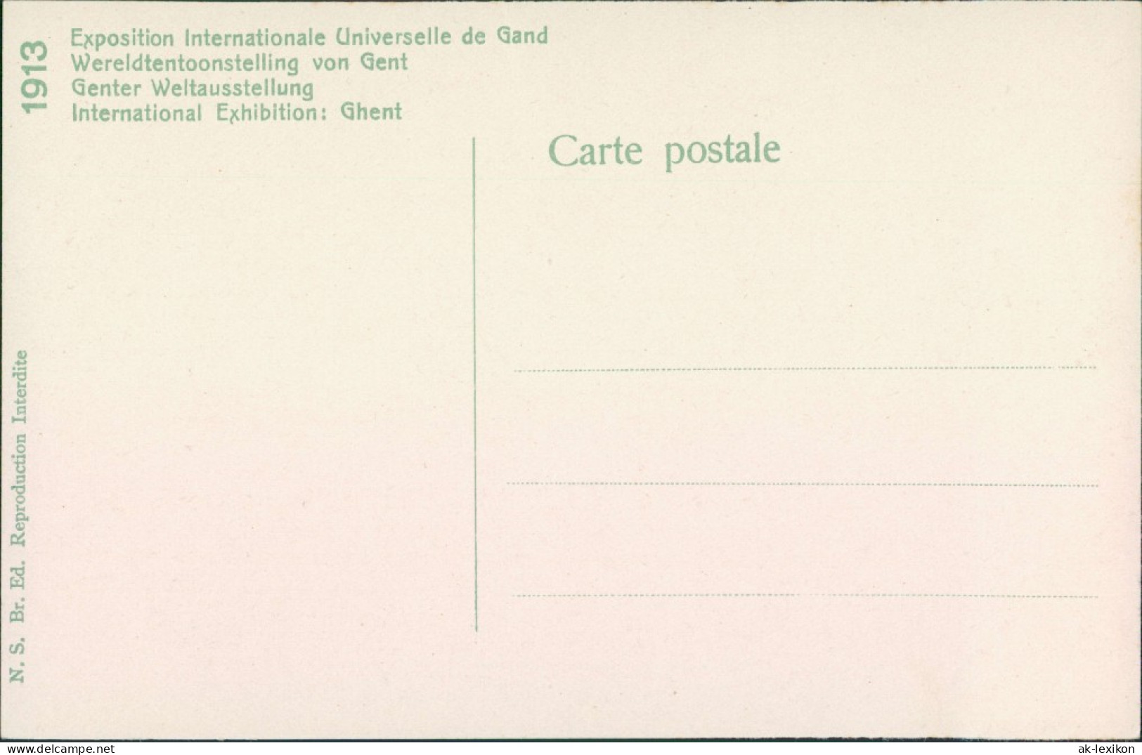 Postkaart Gent Ghent (Gand) La Ville Paris Avenue - EXPO 1913  - Autres & Non Classés