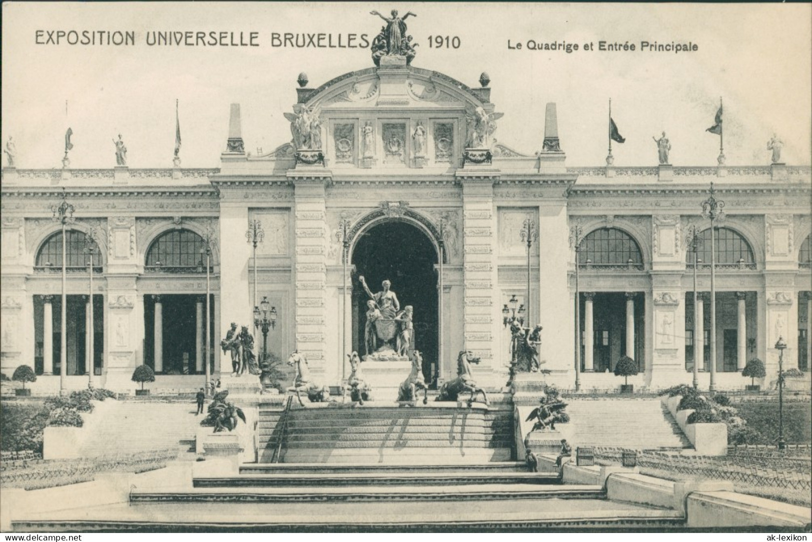 Postkaart Brüssel Bruxelles Entree - Expo 1910  - Autres & Non Classés