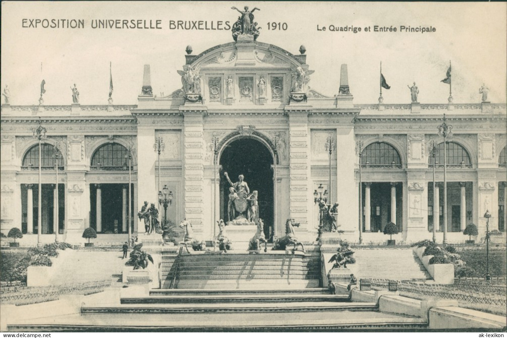 Postkaart Brüssel Bruxelles Entree - Expo 1910  - Altri & Non Classificati