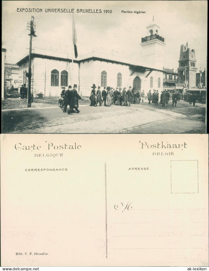 Postkaart Brüssel Bruxelles Pavillon Algerien EXPO 1910  - Autres & Non Classés