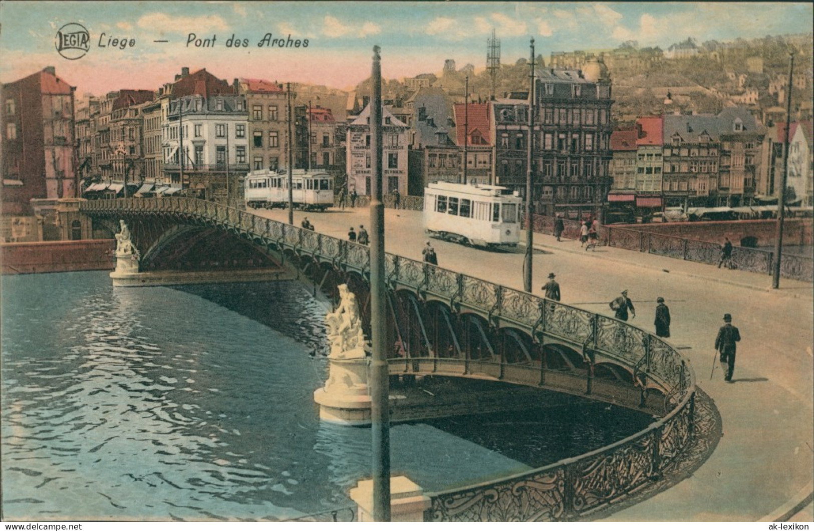 Lüttich Luik &#47; Wallonisch: Lîdje Straße, Straßenbahn Pont Des Arohes 1912  - Other & Unclassified