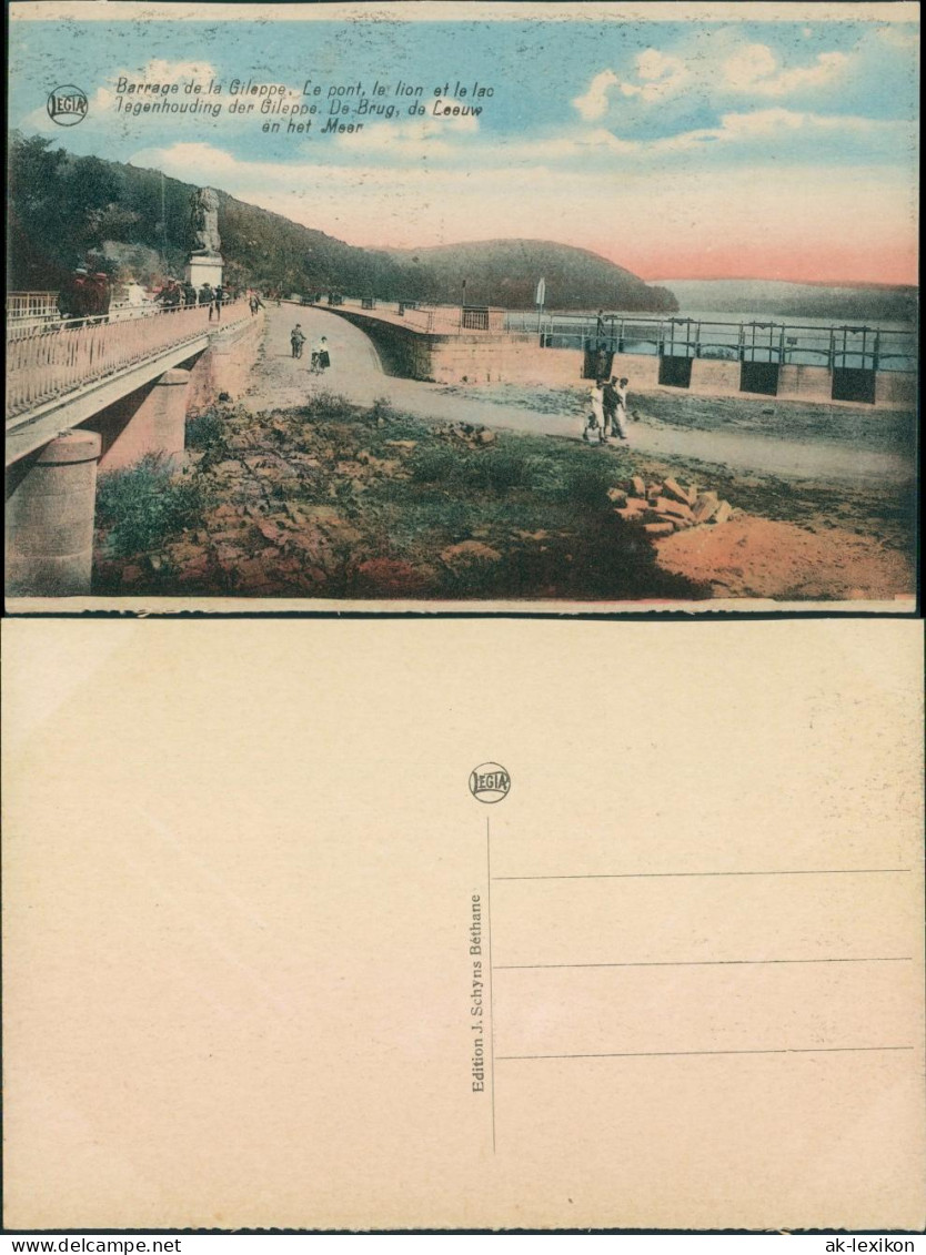 Postkaart Jalhay Galbach Weg - Gileppe-Talsperre 1922  - Otros & Sin Clasificación