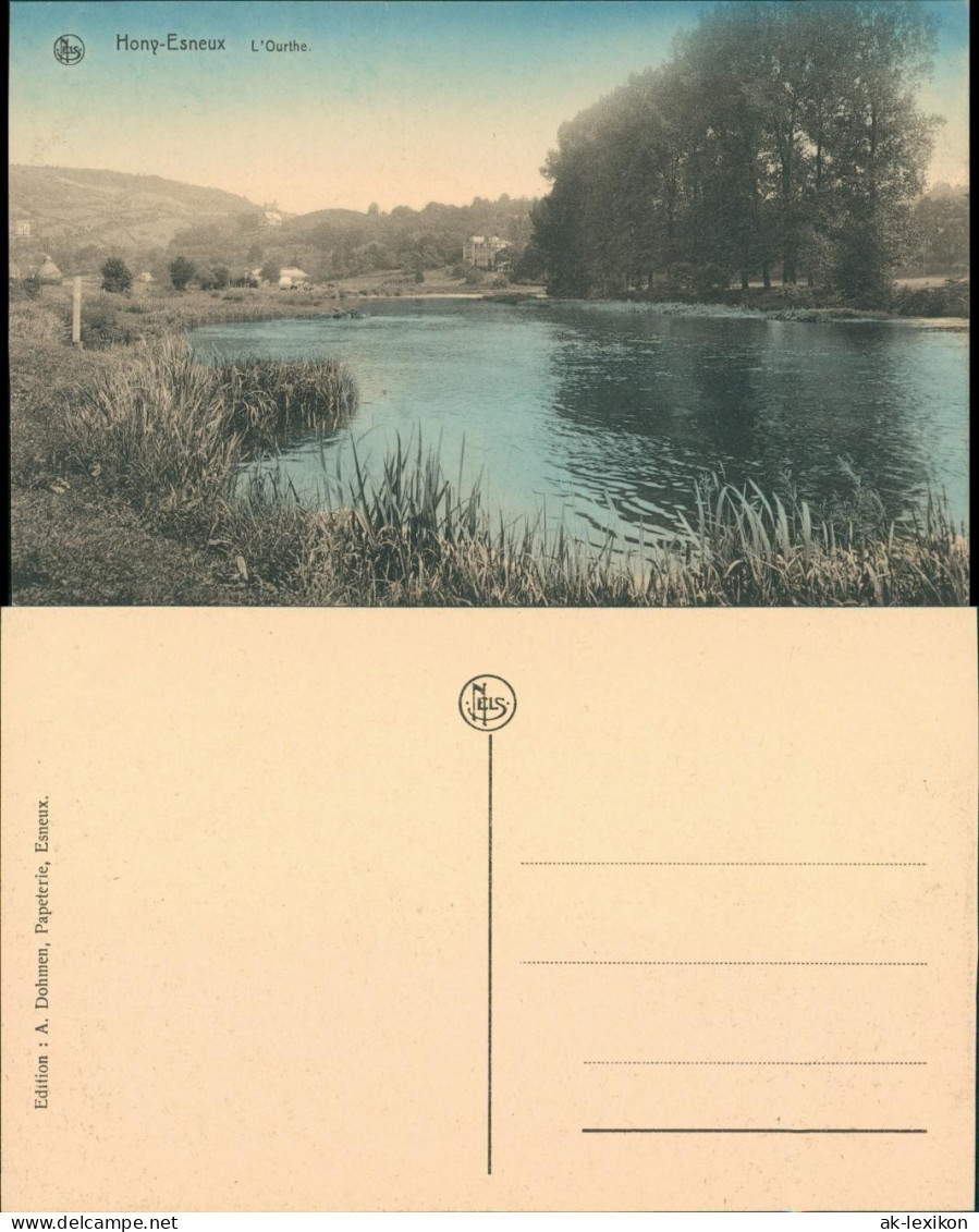 Postkaart Esneux Esneu Hony - Flusspartie 1912  - Sonstige & Ohne Zuordnung