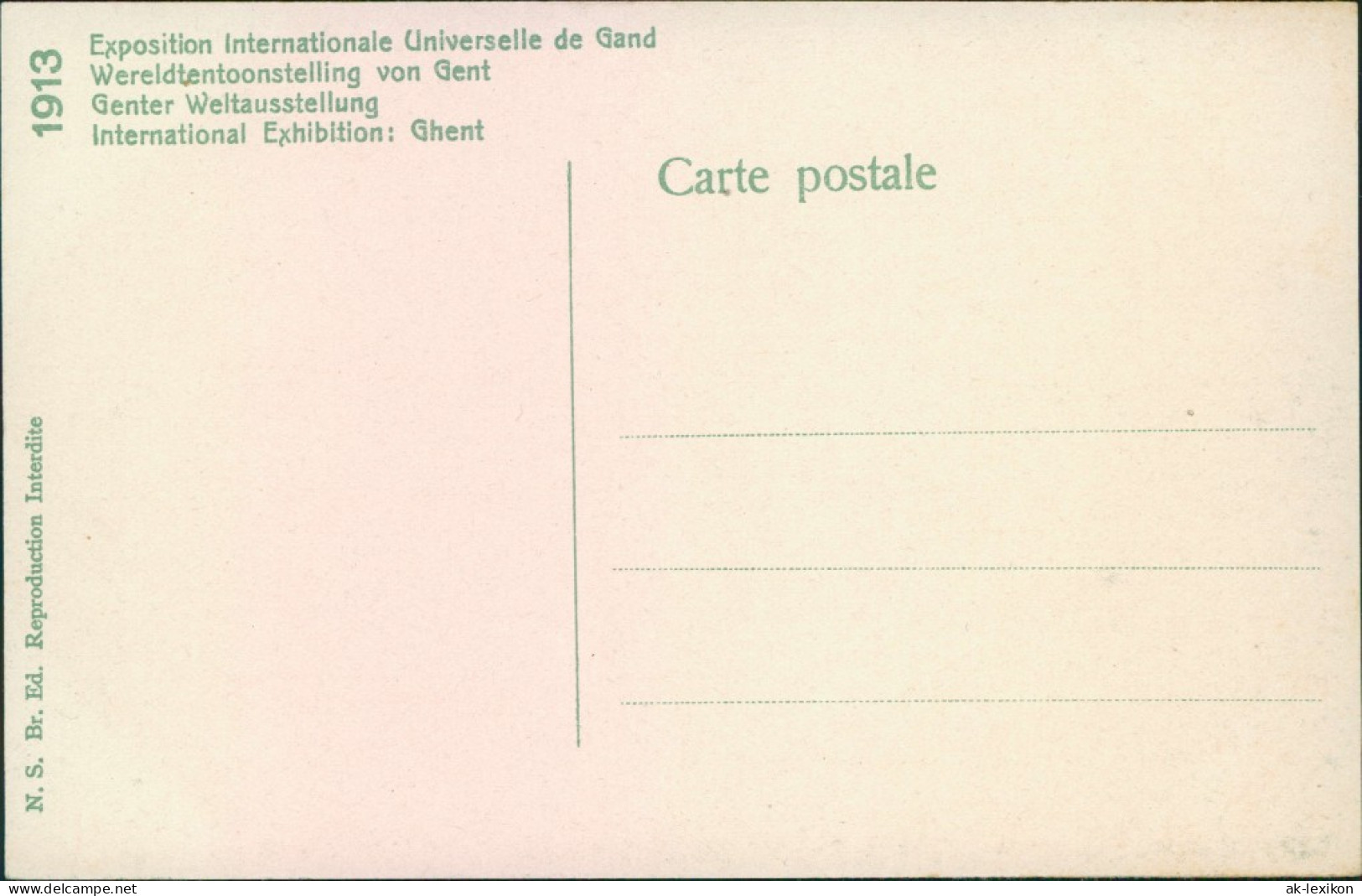 Postkaart Gent Ghent (Gand) Holländische Abteilung EXPO 1913  - Sonstige & Ohne Zuordnung