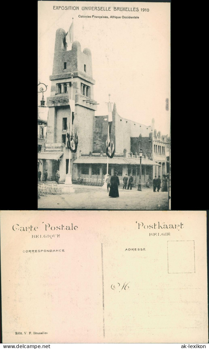 Postkaart Brüssel Bruxelles Expo - Colonies Francaises 1910  - Autres & Non Classés