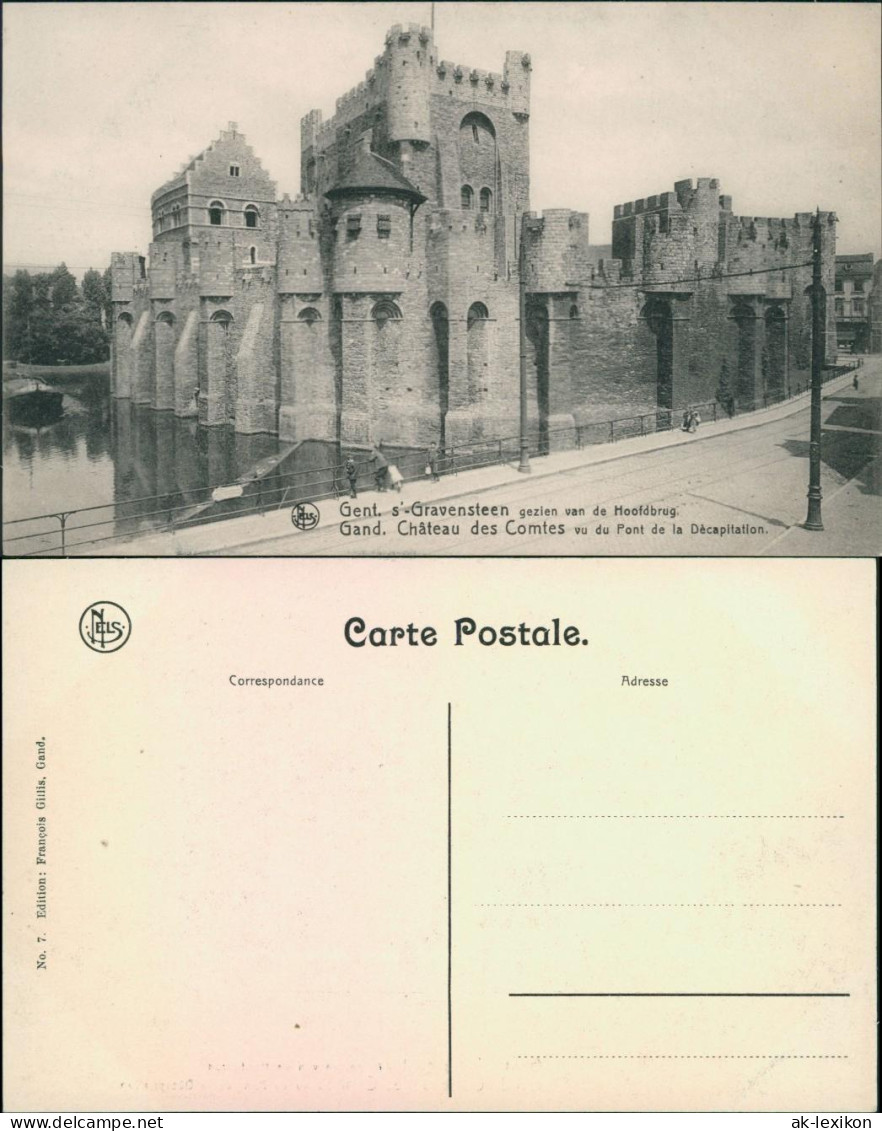 Postkaart Gent Ghent (Gand) Chateau De Comtes 1913  - Other & Unclassified