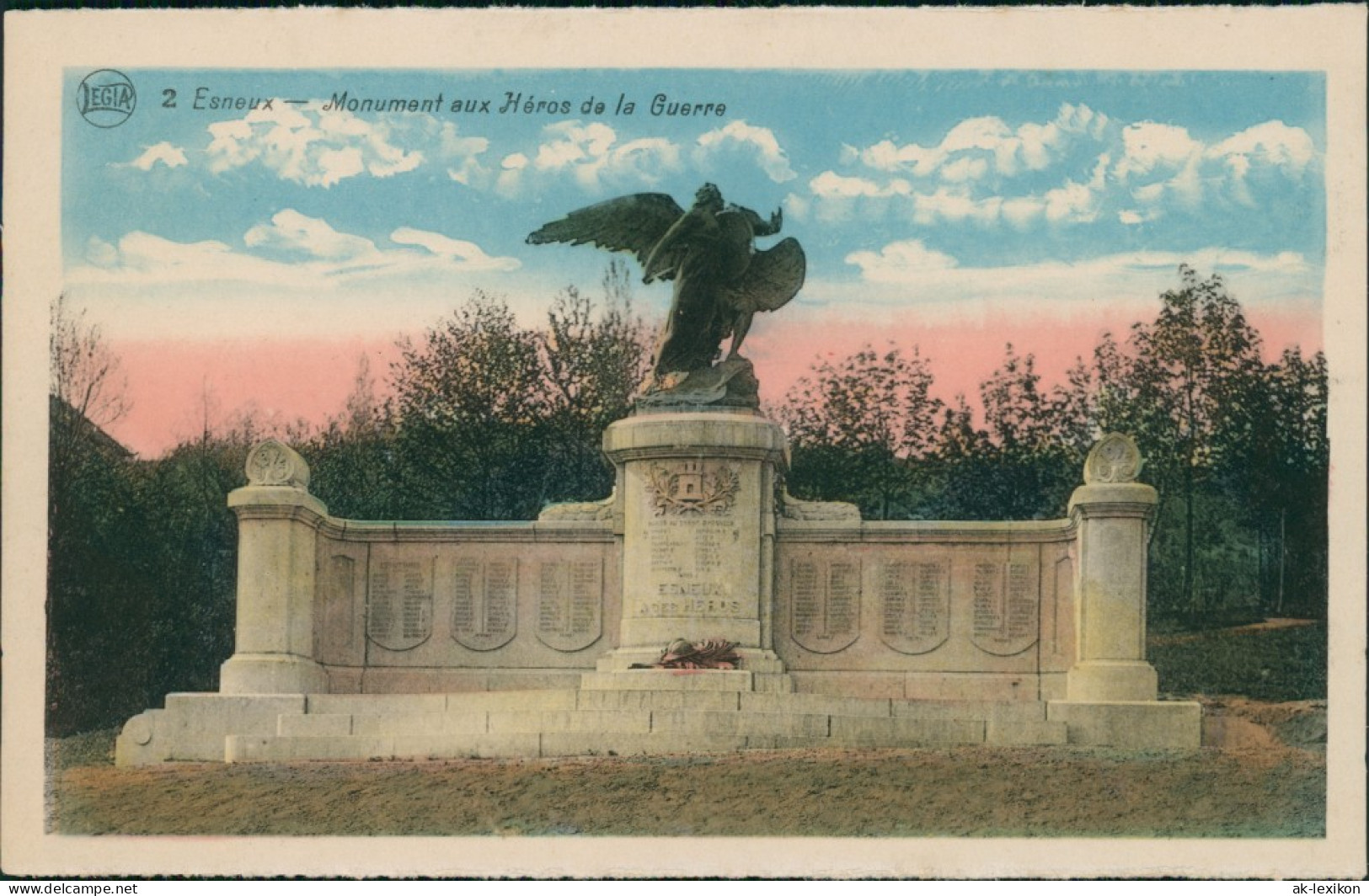 Postkaart Esneux Esneu Monument Aux Heros De La Guerre 1922  - Autres & Non Classés