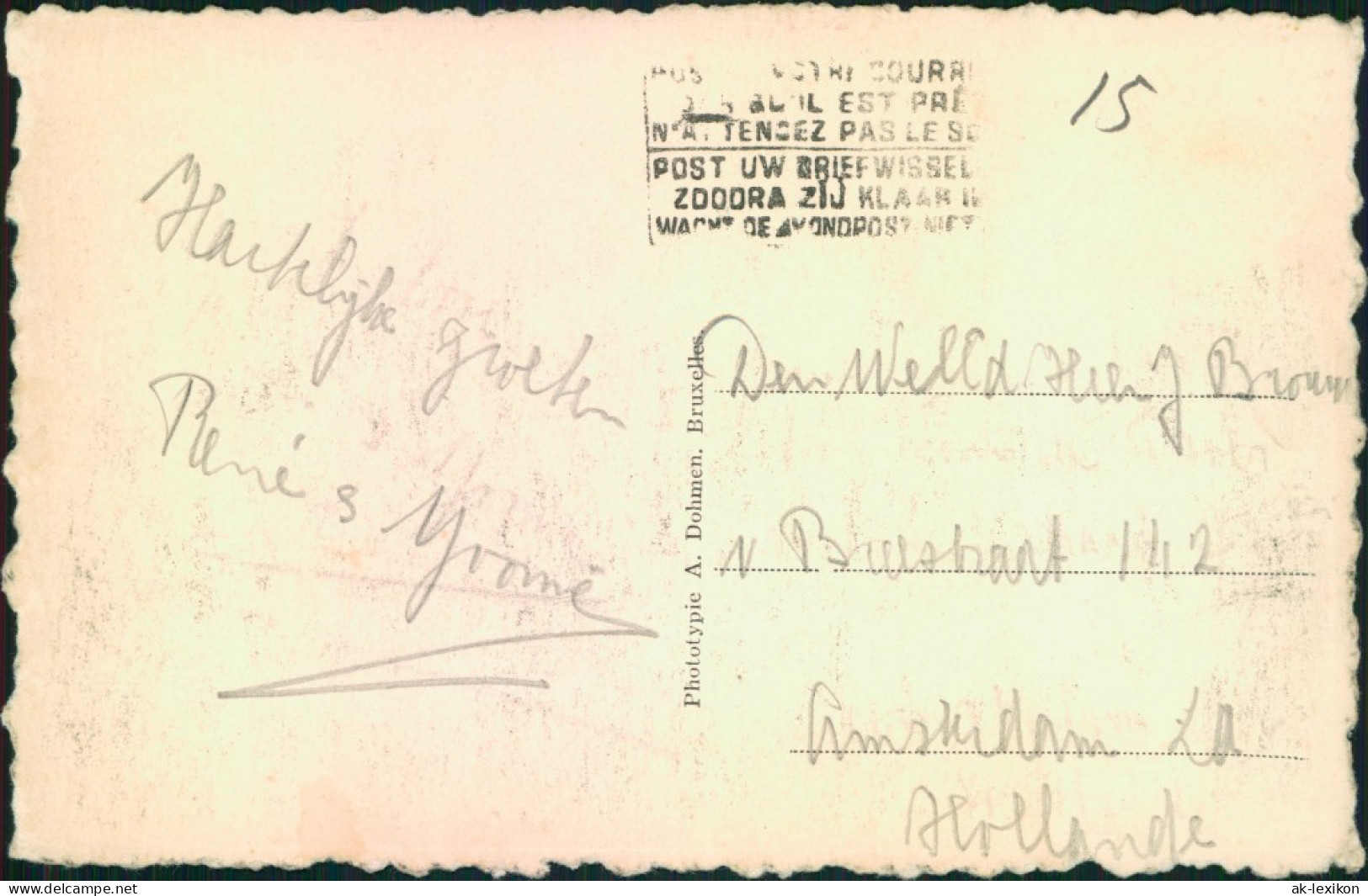 Postkaart Brüssel Bruxelles Markt - Grand Place 1932  - Altri & Non Classificati