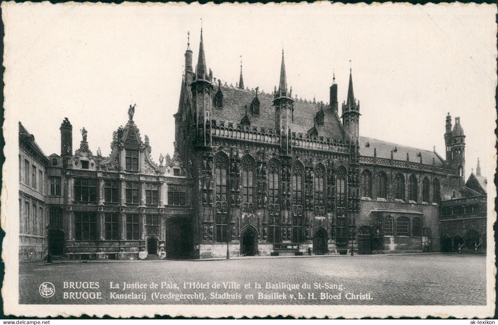Postkaart Brügge Brugge | Bruges Platz - Justizpalast 1931  - Otros & Sin Clasificación