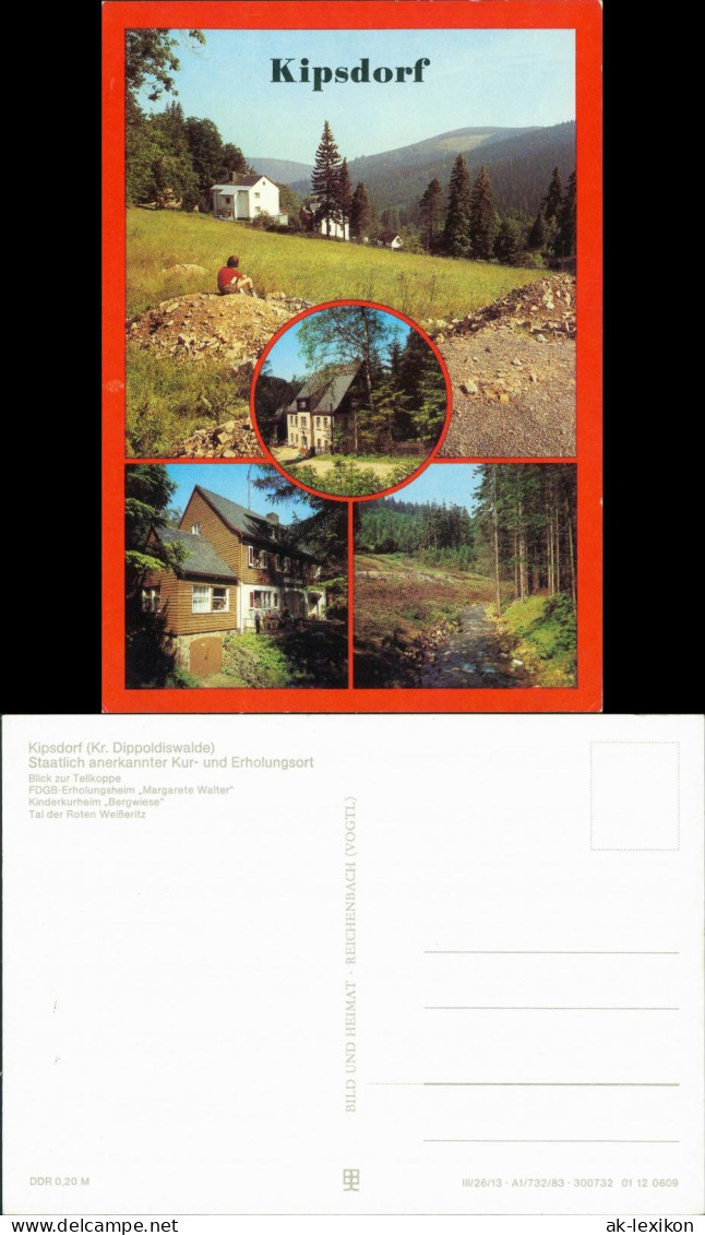 Kipsdorf-Altenberg Tellkoppe, Erholungsheim, KKurheim, Tal Roten Weißeritz 1983 - Kipsdorf