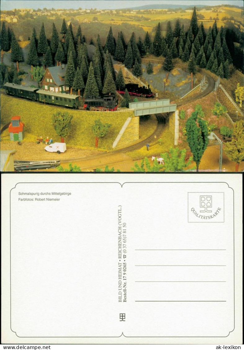 Ansichtskarte  Modelleisenbahn Schmalspurig Durchs Mittelgebirge 1995 - Trains