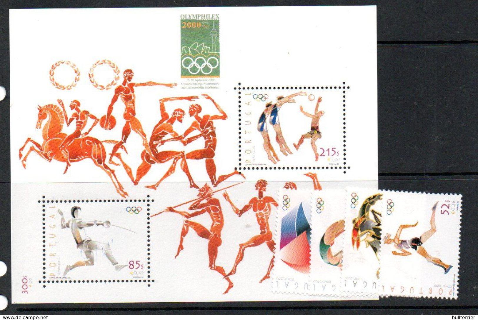 OLYMPICS - PORTUGAL  - 2000 - SYDNEY OLYMPICS SET OF 4 + SOUVENIR SHEET MINT NEVER HINGED  SG CAT £9+ - Sommer 2000: Sydney